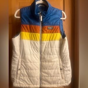LL Bean classic color-block puffer vest Size L